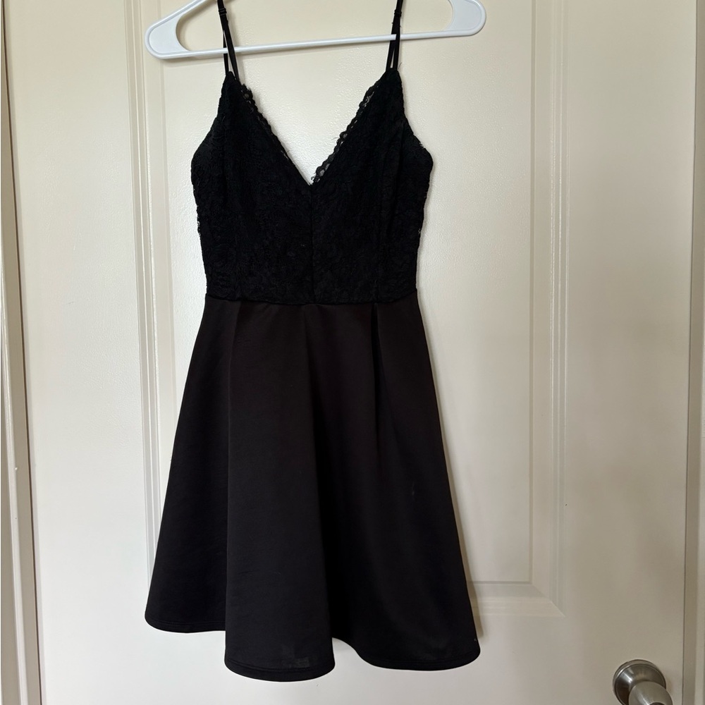 Charlotte Russe Black Lace Mini Dress